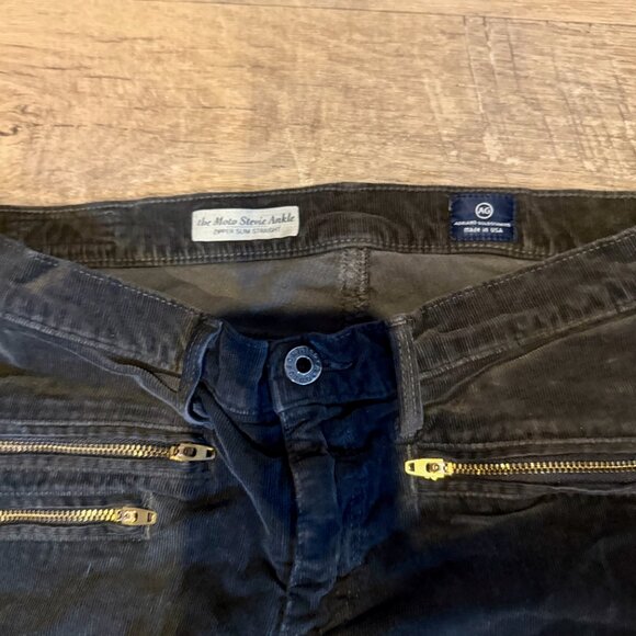 Women's AG Adriano Goldschmied The Moto Stevie Ankle Corduroy Pants Size 29R - Picture 2 of 3